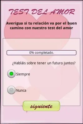 Test del amor android App screenshot 2